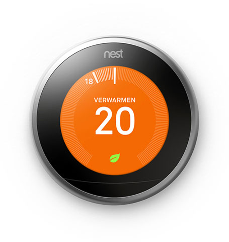 In de genade van vlotter cijfer Nest Learning Thermostat™ bij een Essent energiecontract.